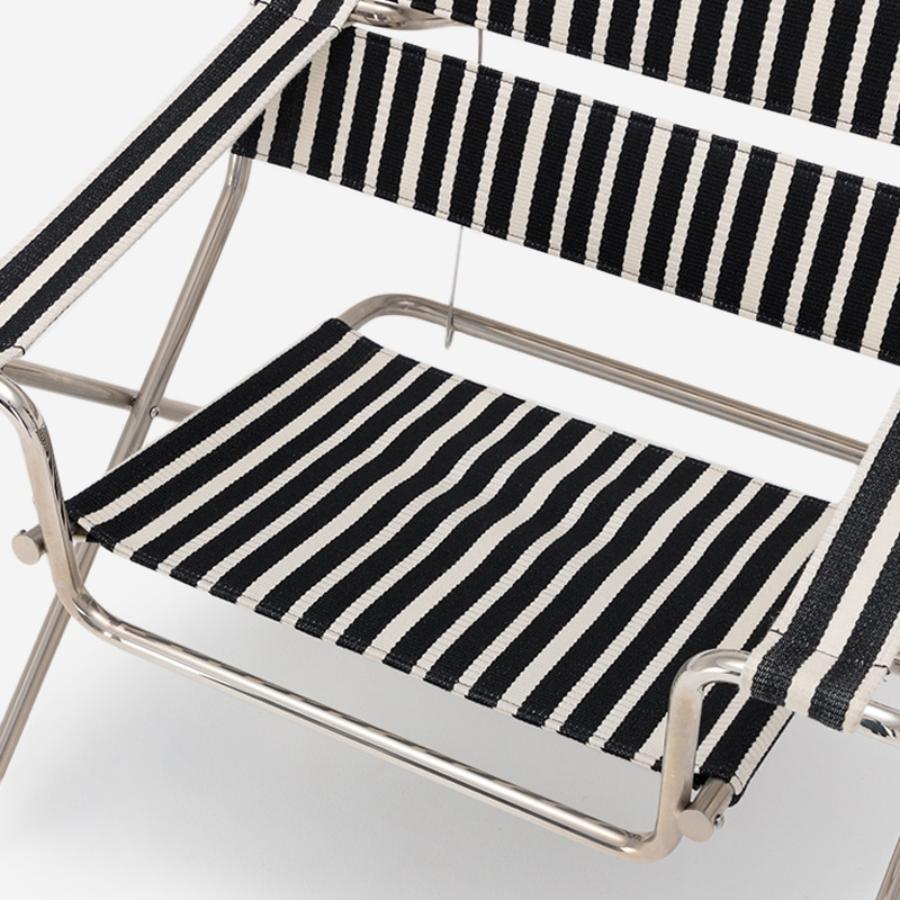 D4 Armchair Black & White Stripes