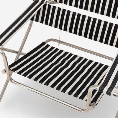 D4 Armchair Black & White Stripes
