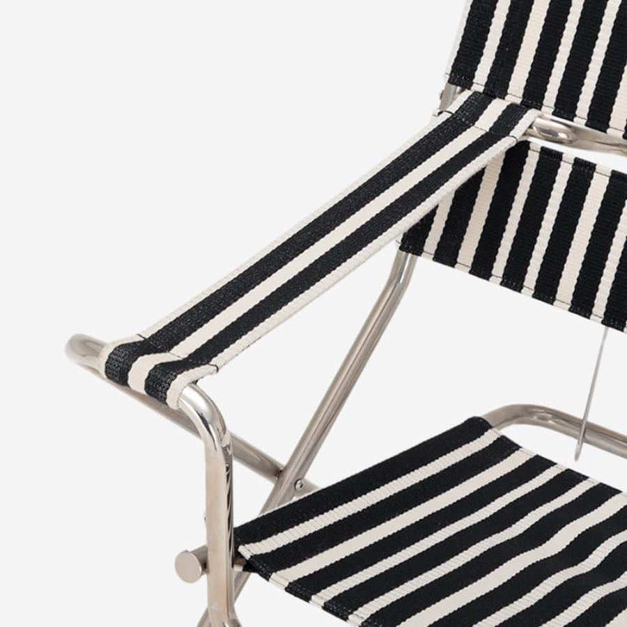 D4 Armchair Black & White Stripes