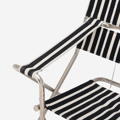 D4 Armchair Black & White Stripes