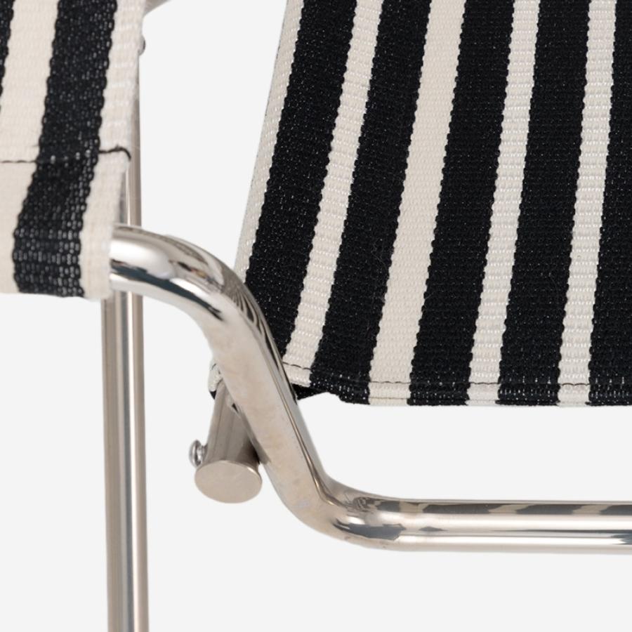 D4 Armchair Black & White Stripes