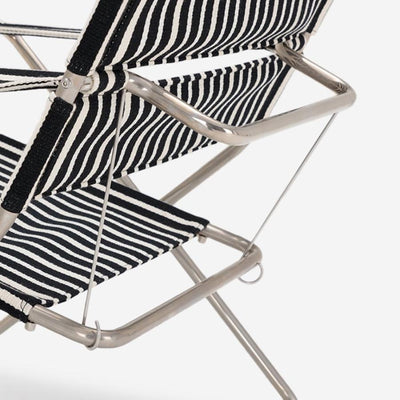 D4 Armchair Black & White Stripes