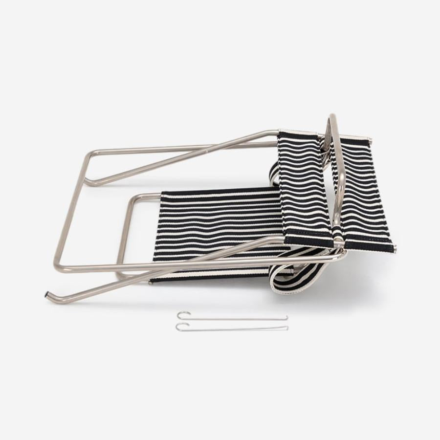 D4 Armchair Black & White Stripes