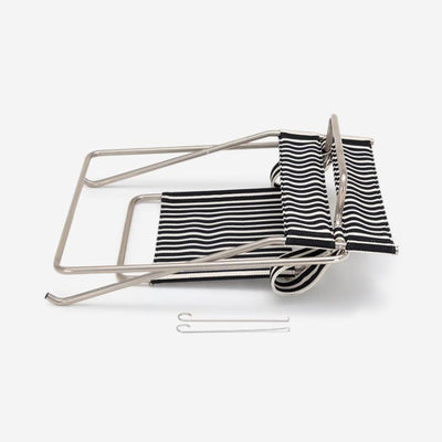 D4 Armchair Black & White Stripes