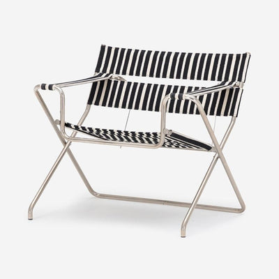 D4 Armchair Black & White Stripes
