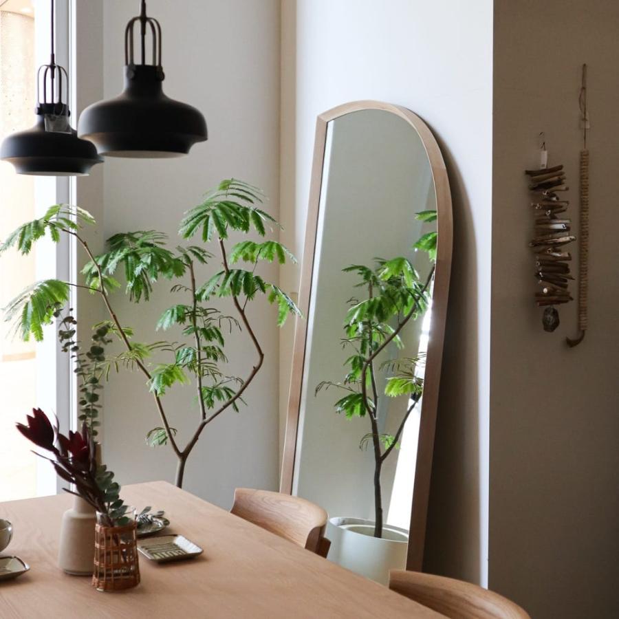 Rhythm Wood Floor Mirror