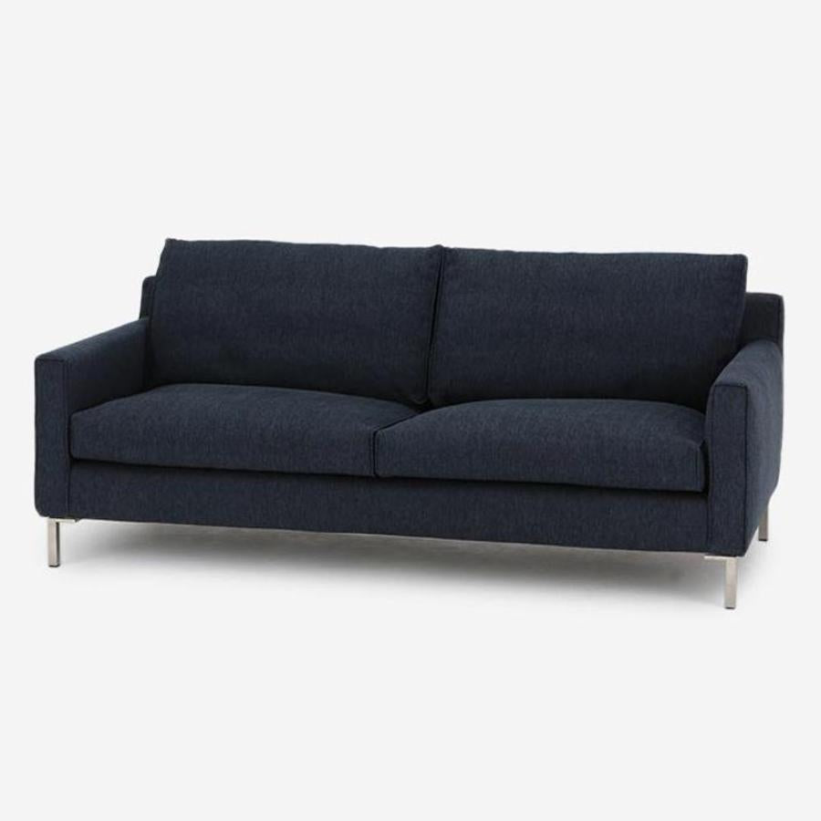 Streamline 2 Seater Leather Sofa Black