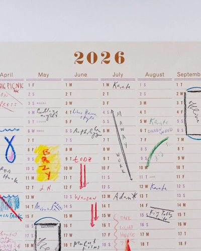 One Year Wall Calendar 2026