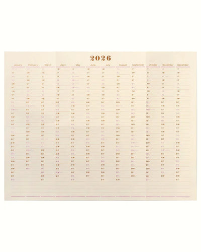 One Year Wall Calendar 2026
