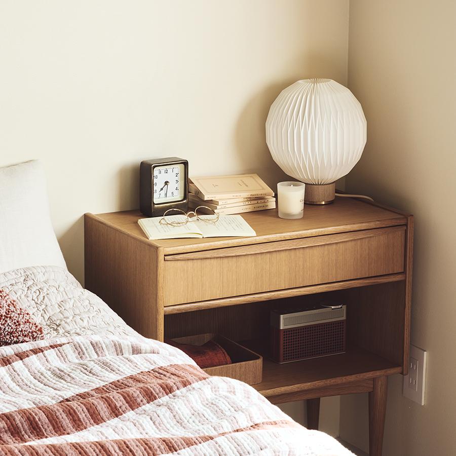 H.W.F Bedside Table 1 Drawer Oak