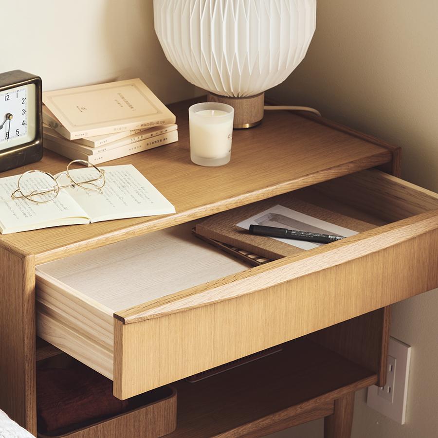 H.W.F Bedside Table 1 Drawer Oak