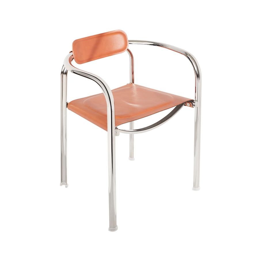 Split Chair Cognac & Chrome