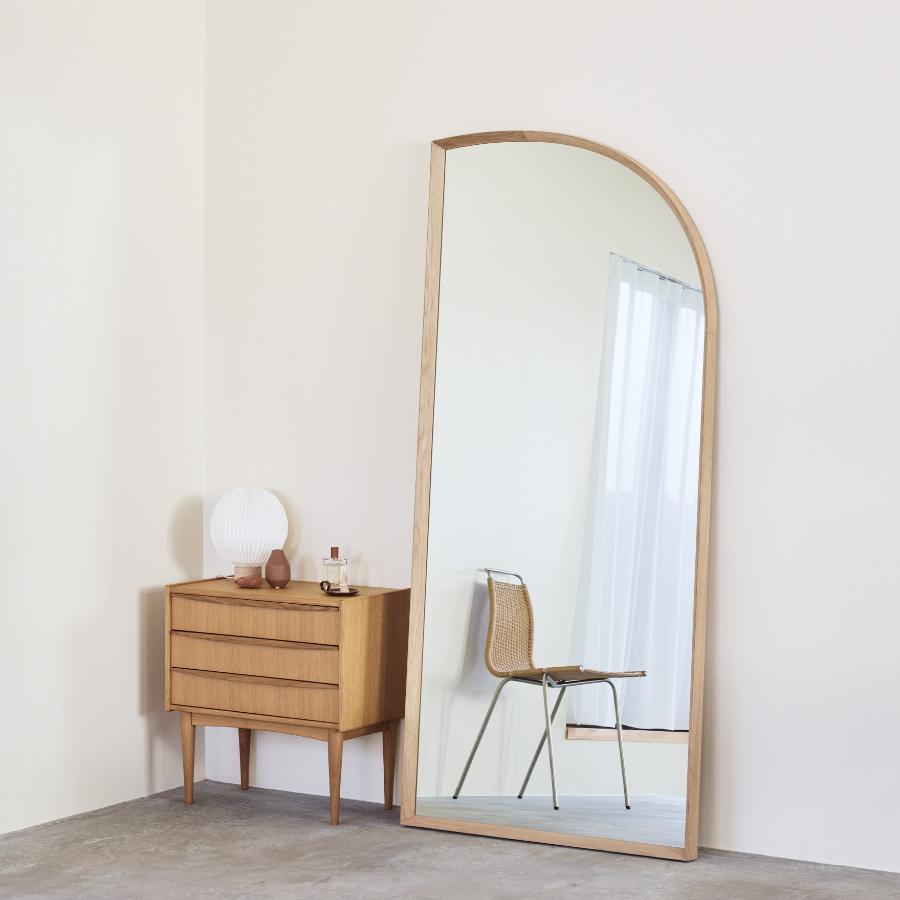 Rhythm Wood Floor Mirror