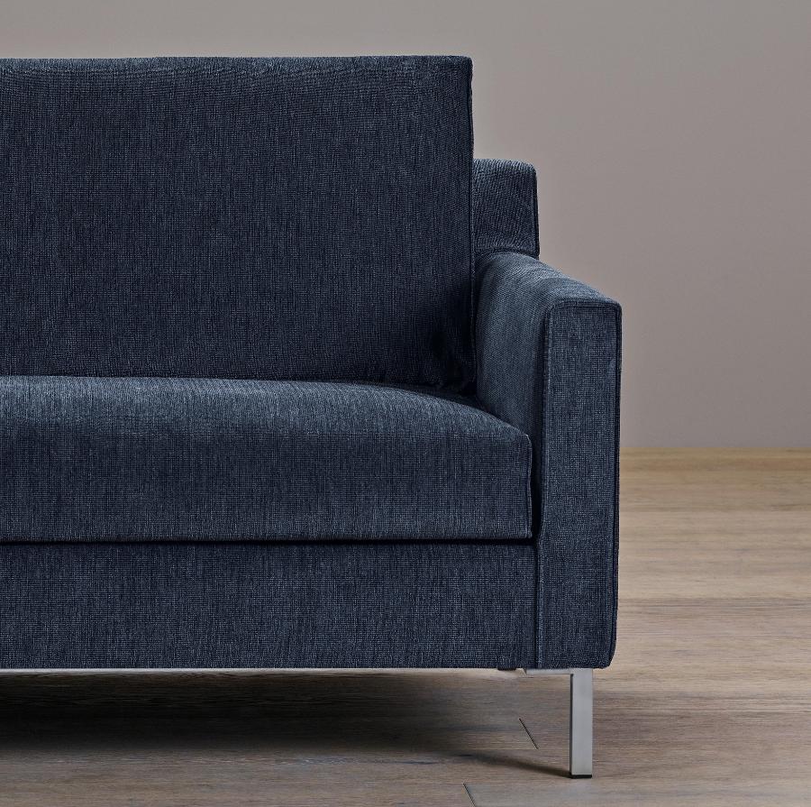 Streamline 2 Seater Leather Sofa Black