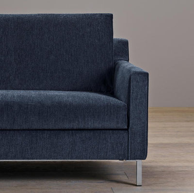 Streamline 2 Seater Leather Sofa Black