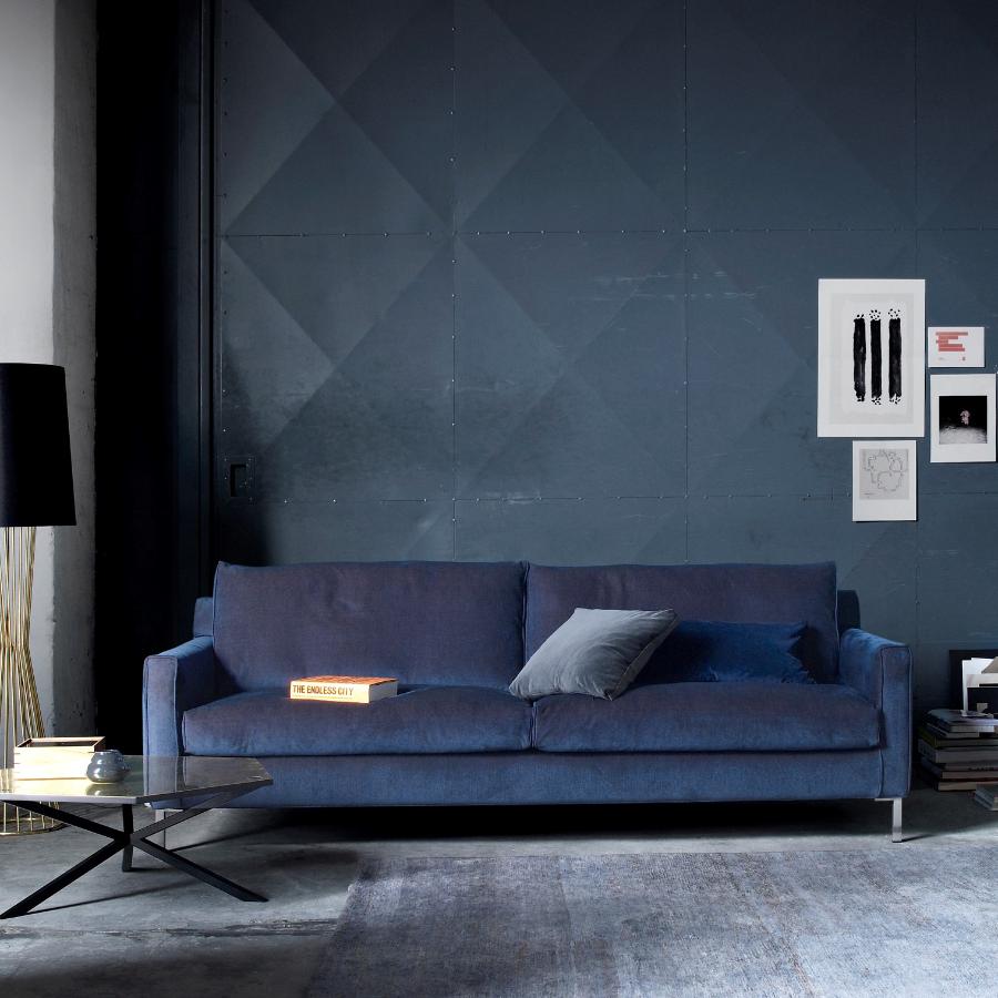 Streamline 2 Seater Leather Sofa Black