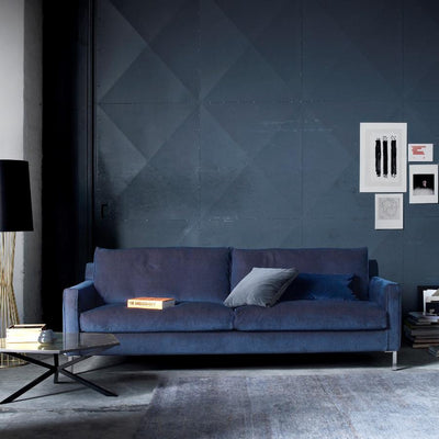 Streamline 2 Seater Leather Sofa Black