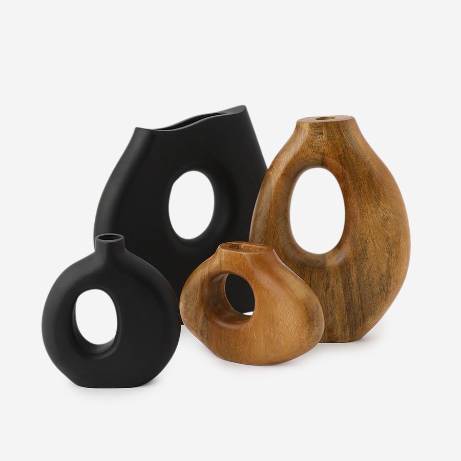 Brown Mango Wood Sculptural Object Large