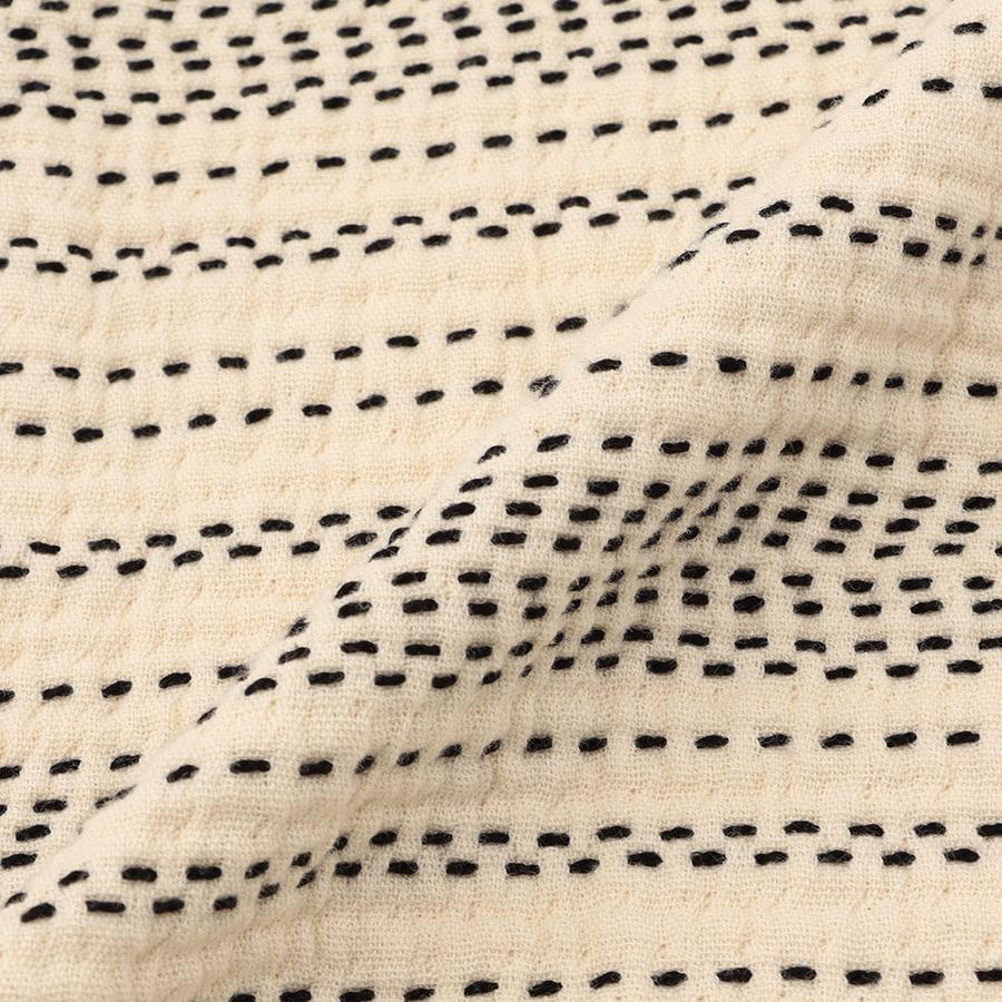 Razat Jacquard Woven Throw White & Black