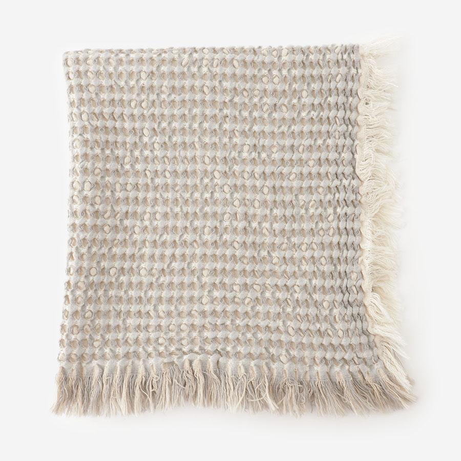 Jensen Jacquard Woven Throw Light Grey