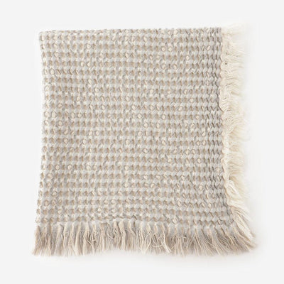 Jensen Jacquard Woven Throw Light Grey