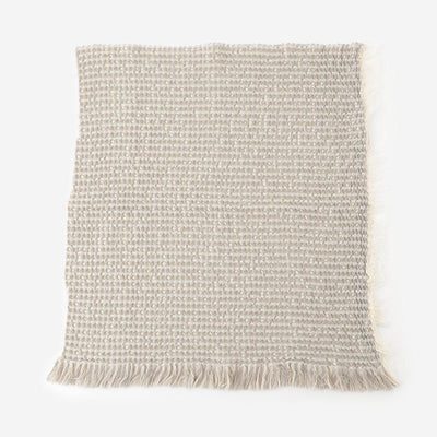 Jensen Jacquard Woven Throw Light Grey