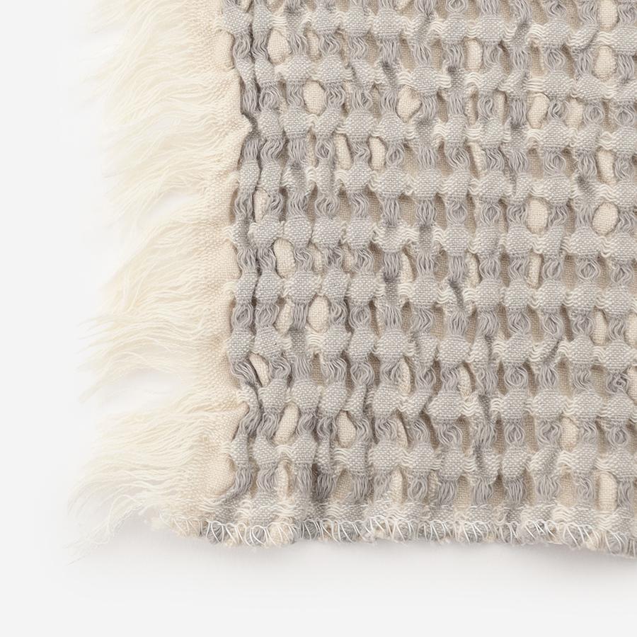 Jensen Jacquard Woven Throw Light Grey