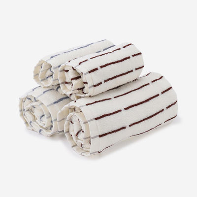 Kuvio Hand Towel White & Red