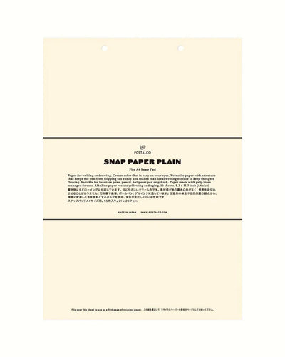 Snap Paper A5 Plain Snap Pad Refill